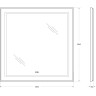 Зеркало BELBAGNO KRAFT SPC-KRAFT-900-800-LED-TCH-WARM в алюминиевой раме со встроенным светильником, 900x32x800 мм
